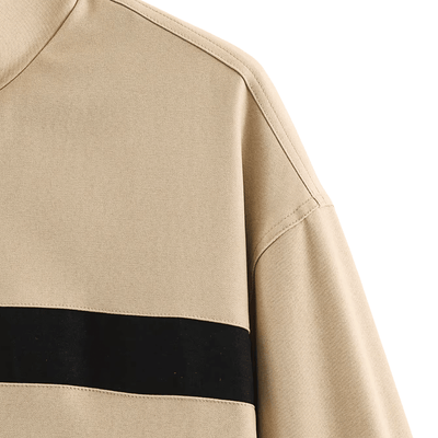 Contrast Stripe High Neck Zip Jacket