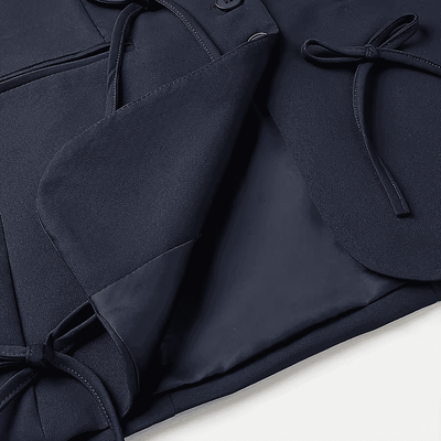 Navy Bow Detail Blazer