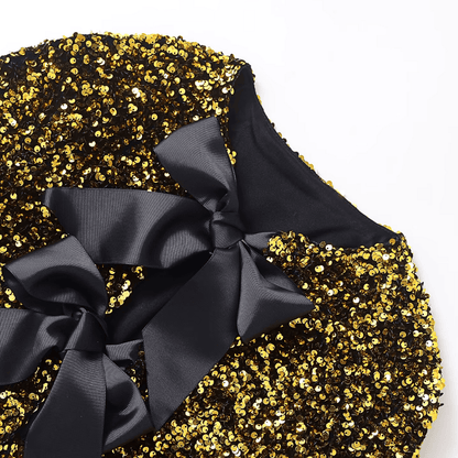 Sequin Bow Cropped Jacket