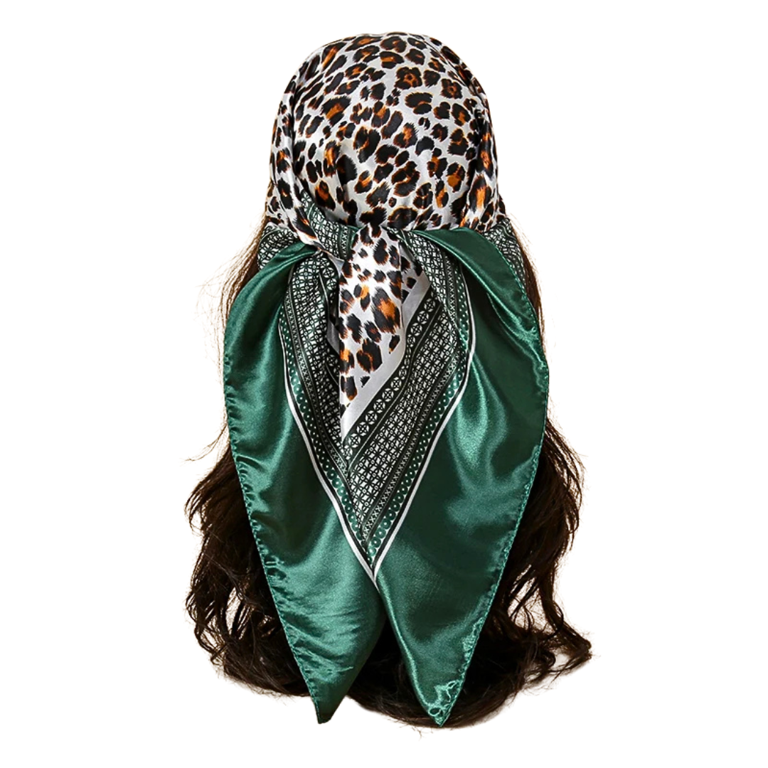 Satin Print Square Scarf