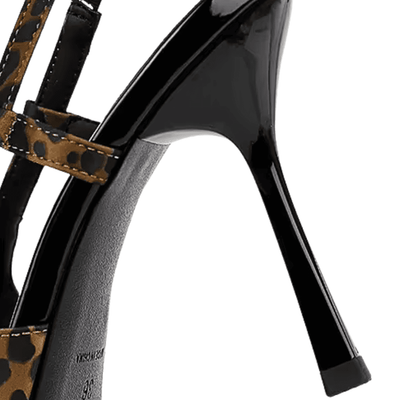 Metal Toe Slingback Heels