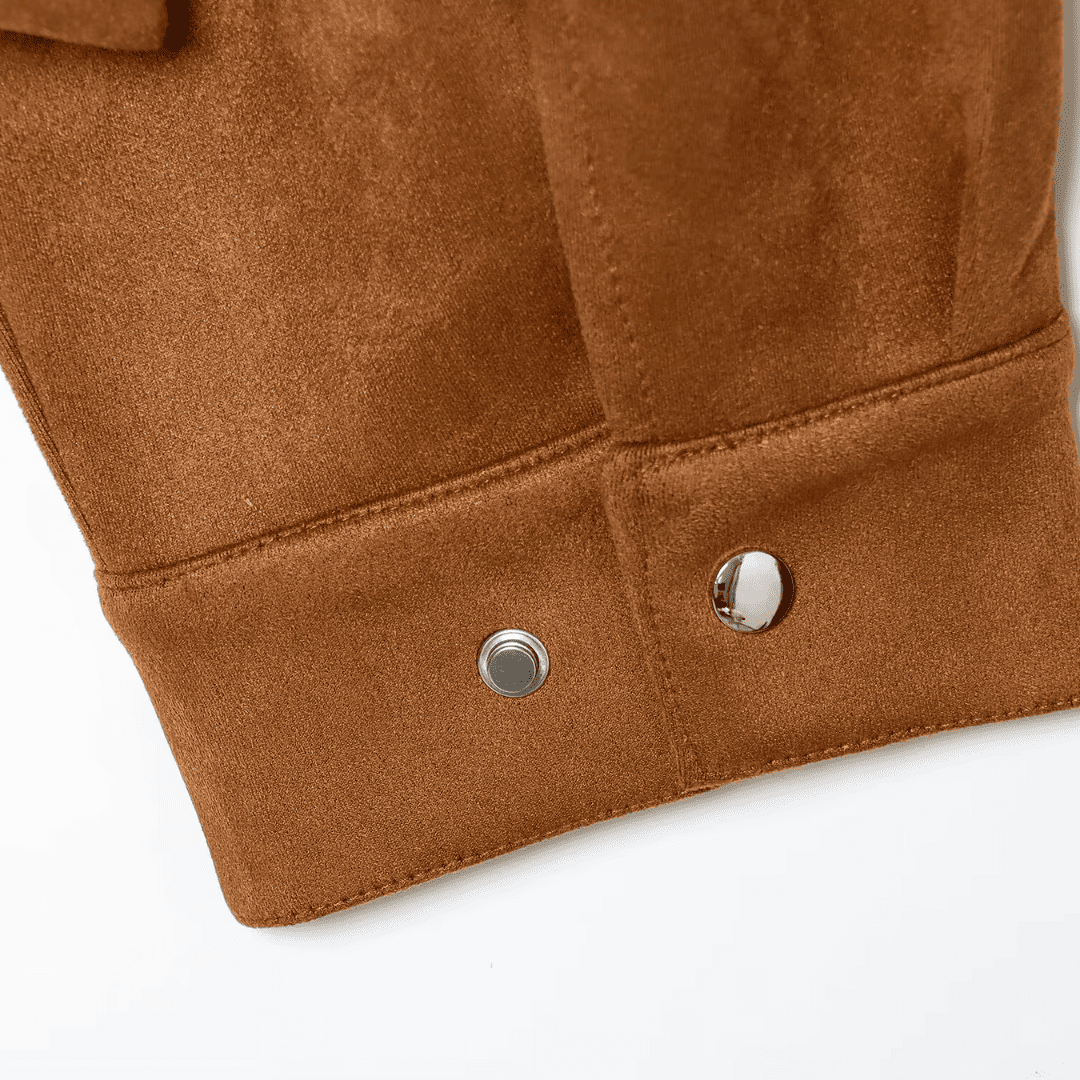 Faux Suede Biker Jacket