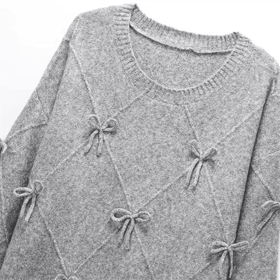 Knit Oversized Bow Sweater