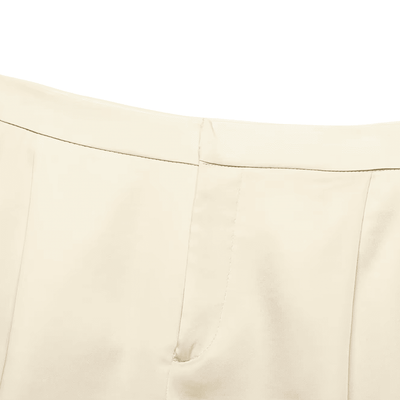 Satin-Shorts mit hohem Bund und Spitzenbesatz