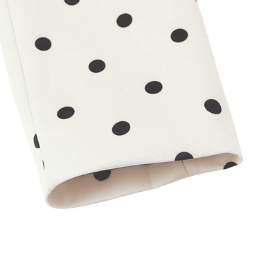 Set aus kurzem Blazer mit Polka-Dots
