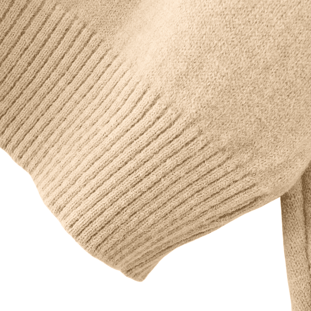 Collared Ribbed Knit Sweater