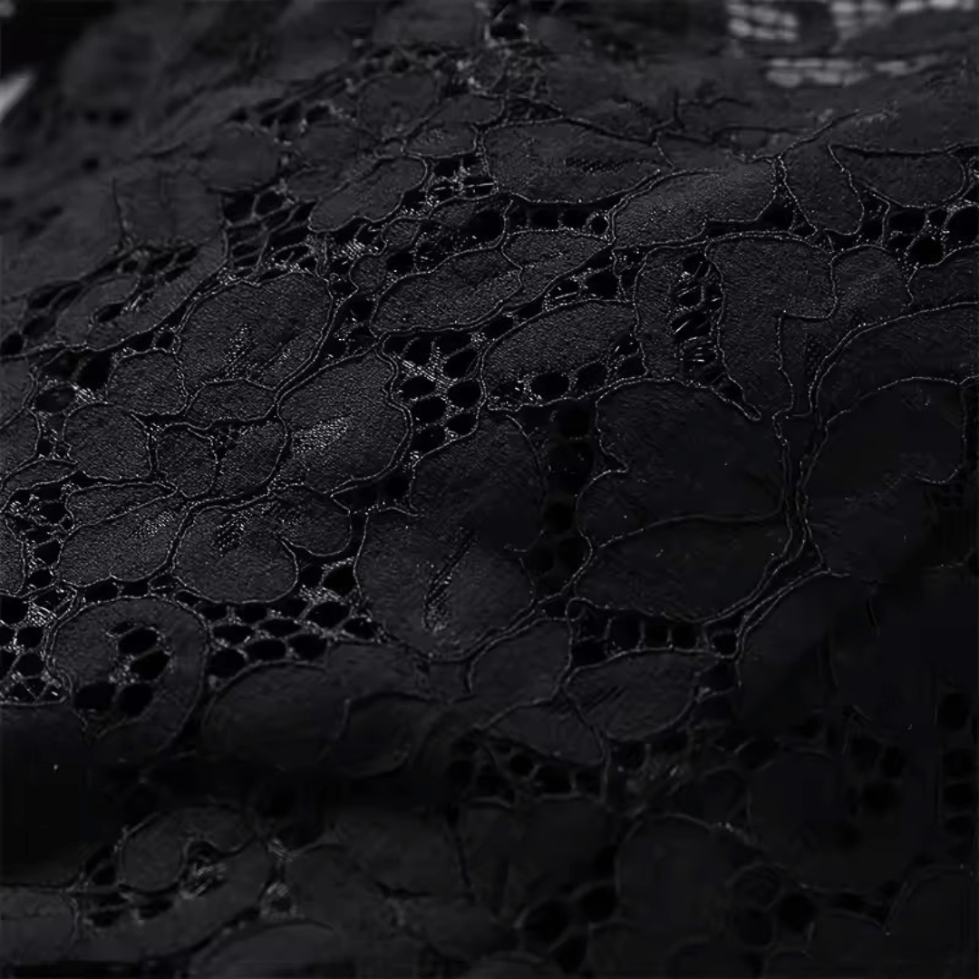 Floral Lace Faux Fur Trimmed Jacket – Gothic Glamour Outerwear