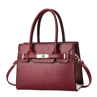 Structured Faux Leather Handbag