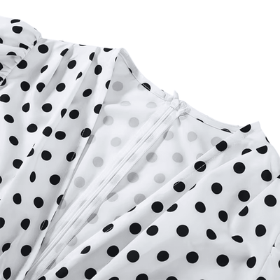 Polka Dot V-Neck Mini Dress