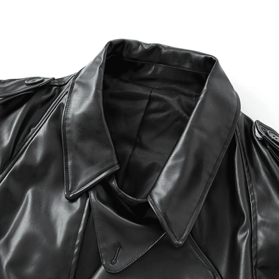 Cropped Faux Leather Jacket