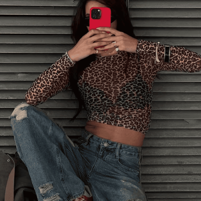Wild Charm Mesh Top