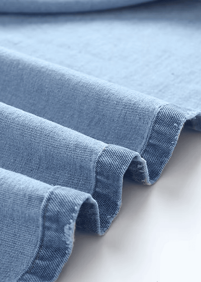 Double-Breasted Denim Trench Coat