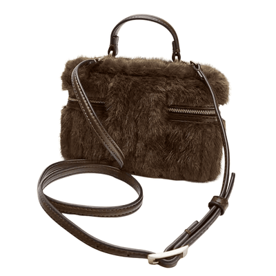 Brown Faux Fur Handbag
