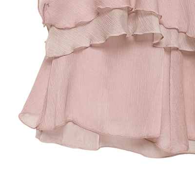 Pinkfarbener Minirock-Set in Pastell