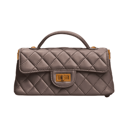 Klassische Henkeltasche in Kroko-Optik