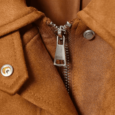 Faux Suede Biker Jacket