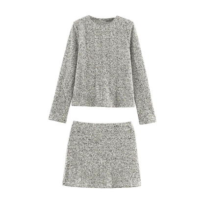 Funkelndes Tweed-Set