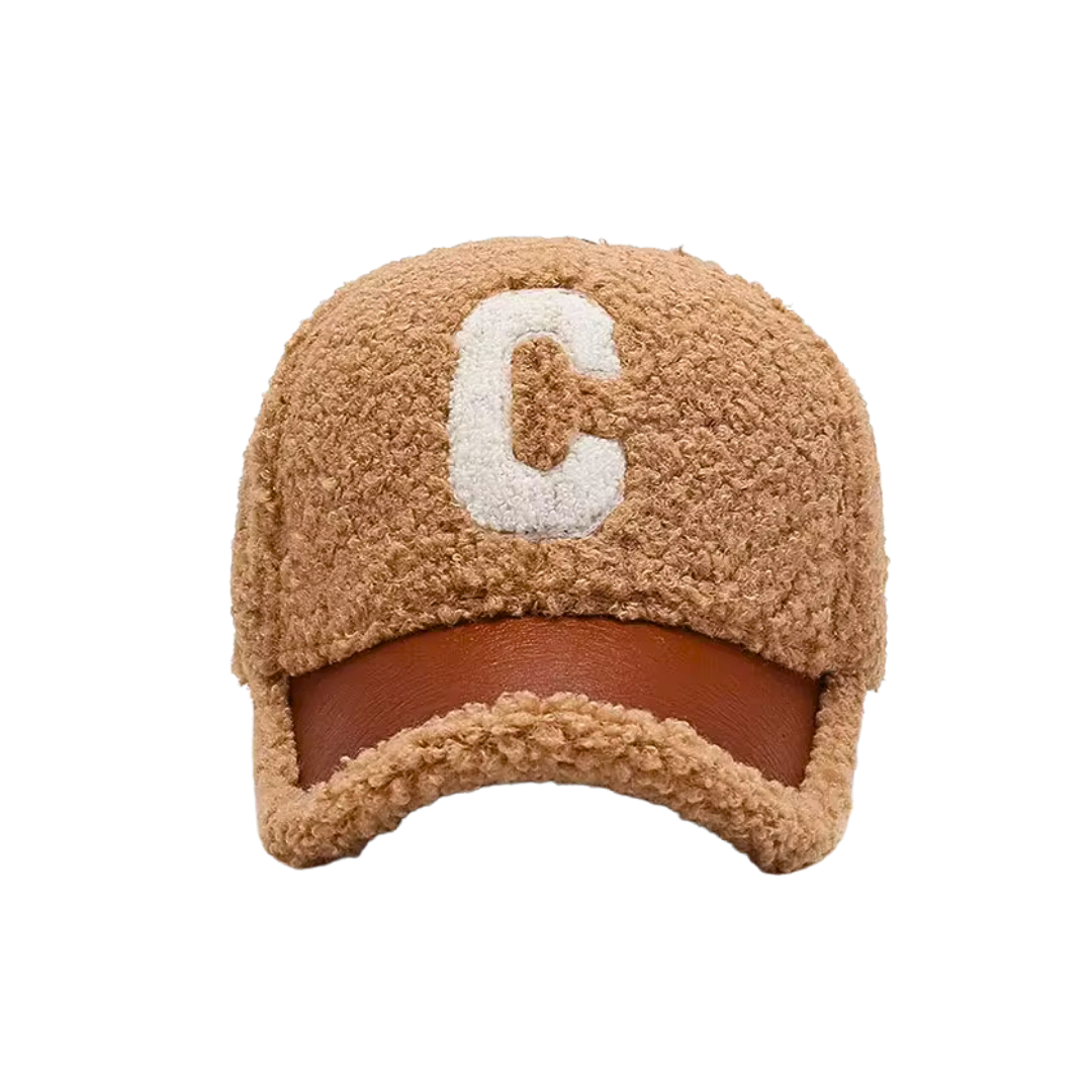 Teddy Fleece Letter Cap