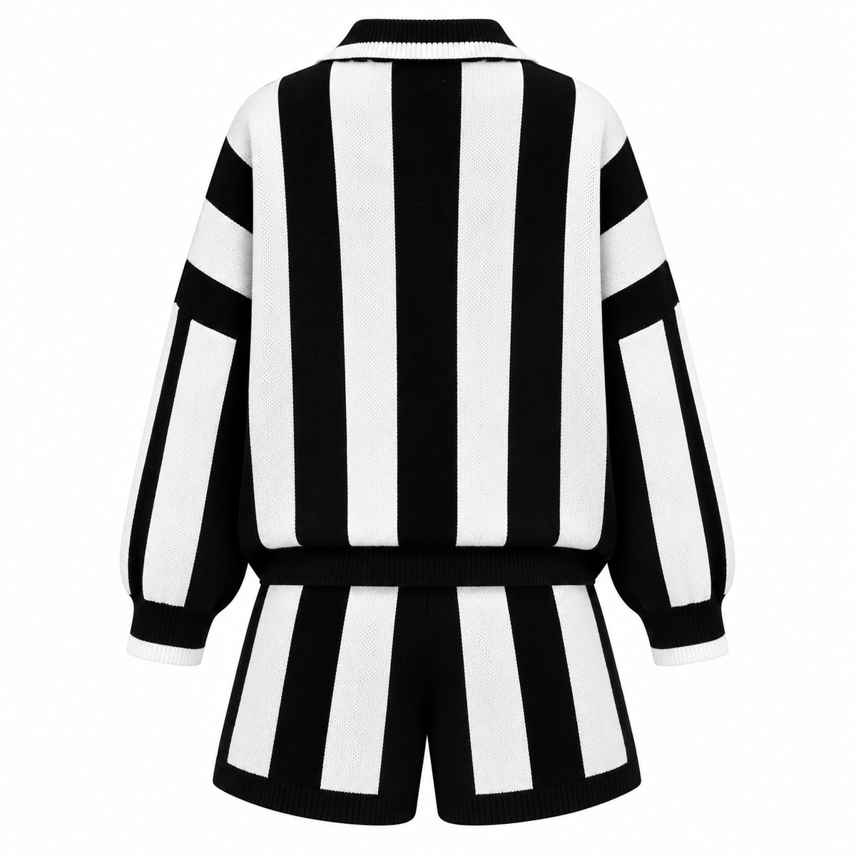 Striped Knit Polo Shorts Set – Palace Script Co-Ord