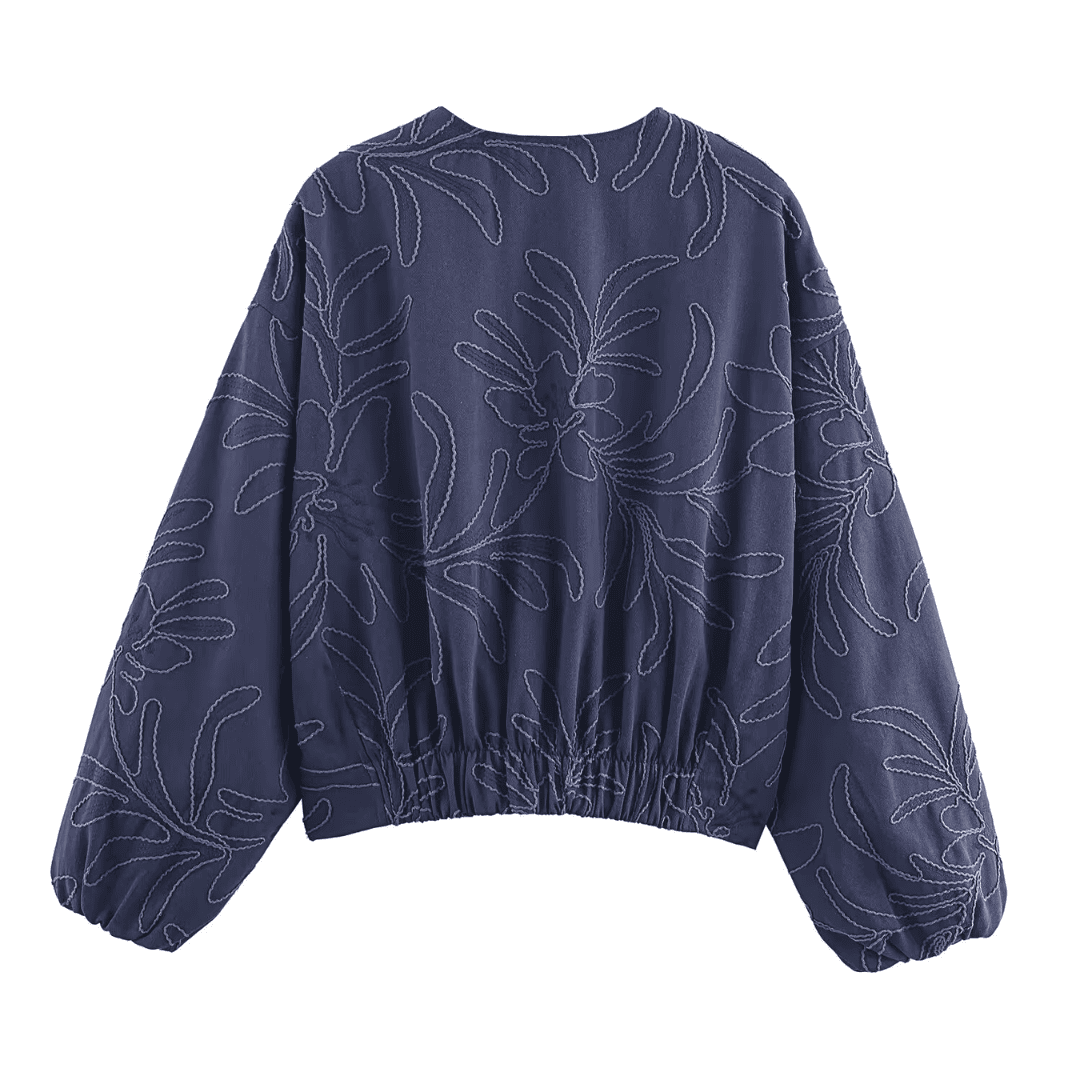 Embroidered Floral Bomber Jacket