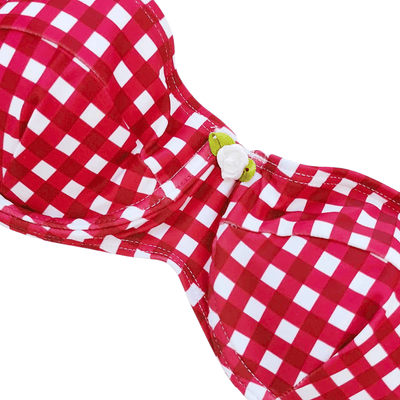 Gingham 3-Piece Swimsuit Set