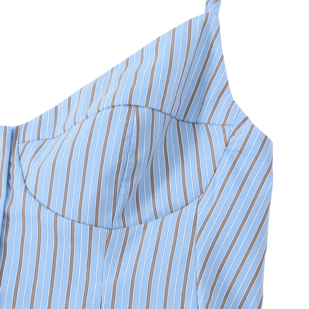 Striped Peplum Camisole Top