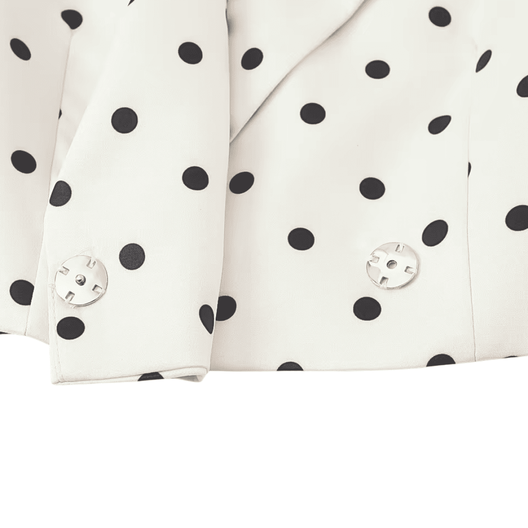 Set aus kurzem Blazer mit Polka-Dots