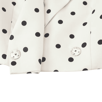 Set aus kurzem Blazer mit Polka-Dots