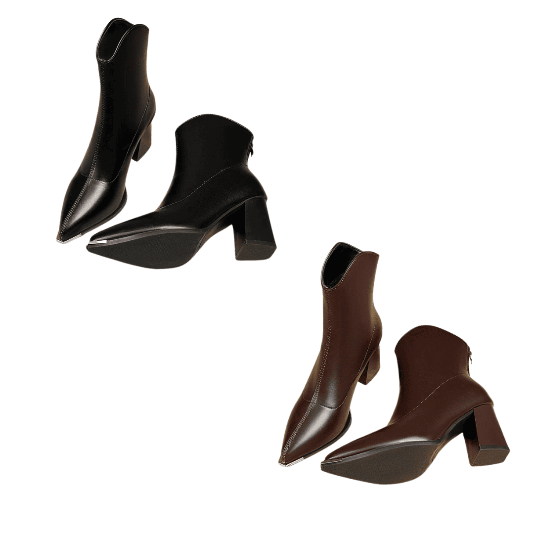 Rowena Sculptural Ankle Boots
