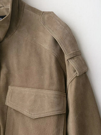 Elowen Suede Bomber Jacket