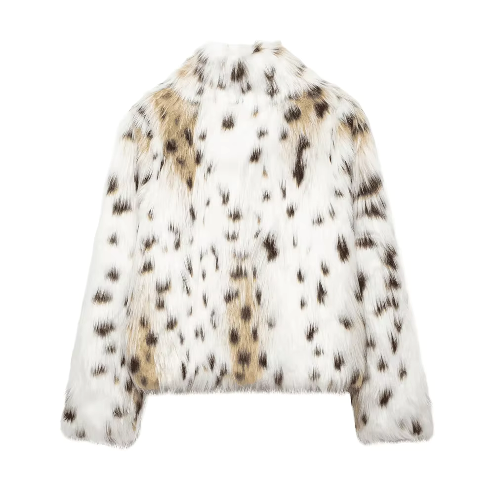 Spotted Faux Fur Jacket