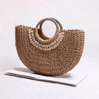 Boho Seashell Straw Bag - Glowletix Inc.
