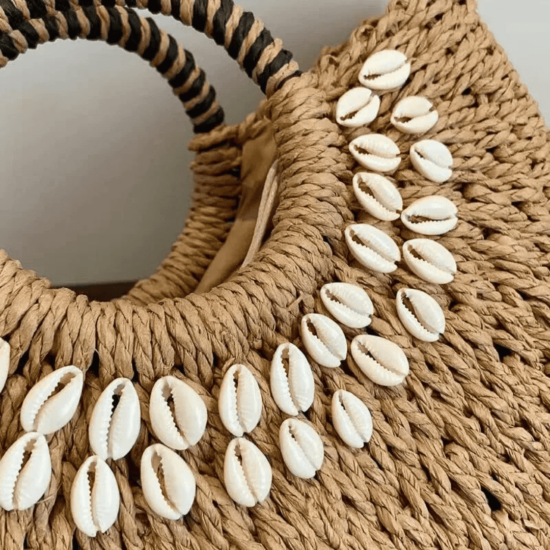 Boho Seashell Straw Bag - Glowletix Inc.