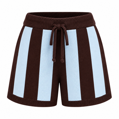 Striped Knit Polo Shorts Set – Palace Script Co-Ord