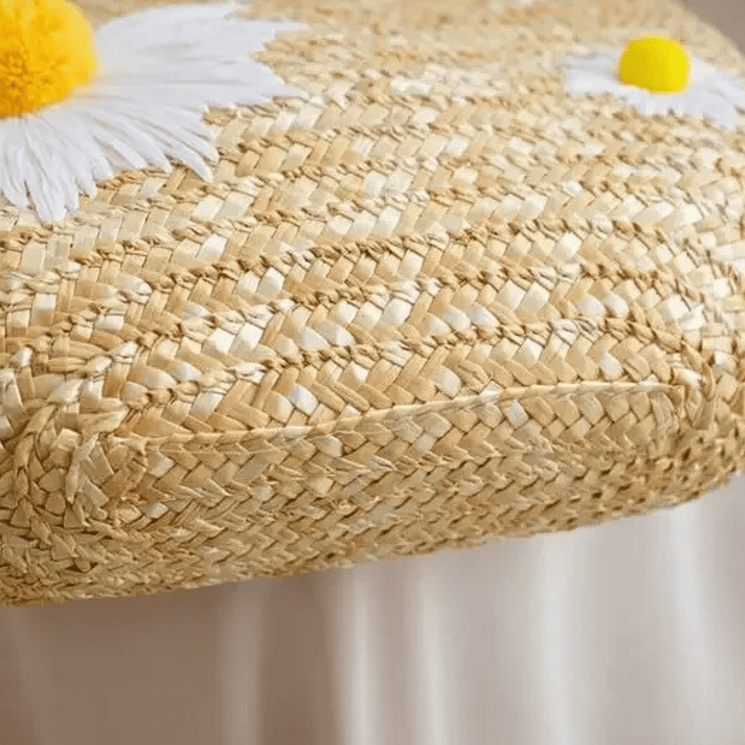 Daisy Straw Beach Bag - Glowletix Inc.