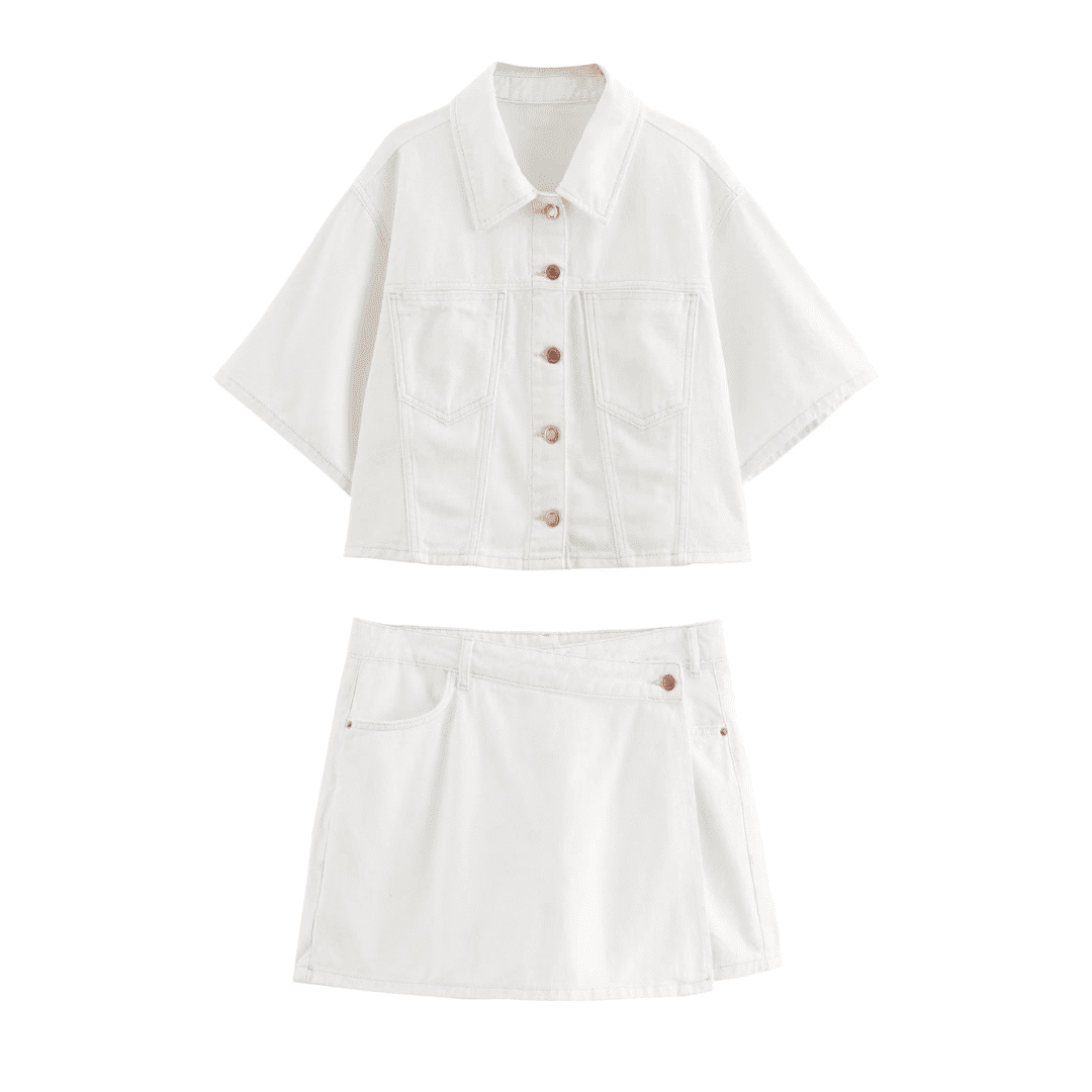 Ivory Denim Set - Glowletix Inc.