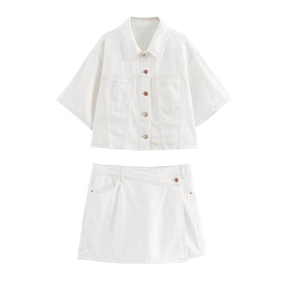 Ivory Denim Set - Glowletix Inc.