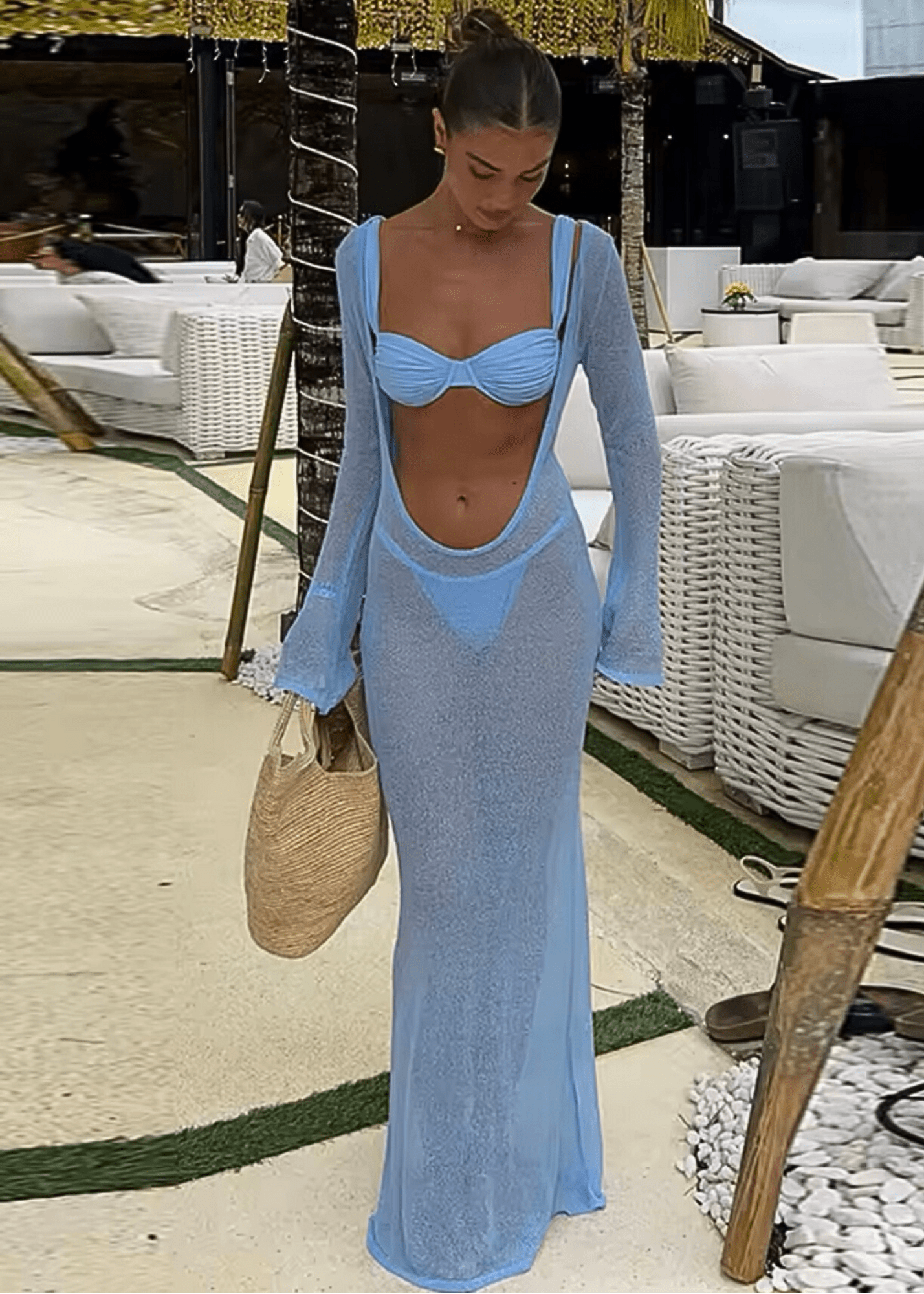 Mira Sheer Maxi Dress - Glowletix Inc.