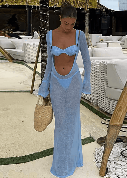 Mira Sheer Maxi Dress - Glowletix Inc.