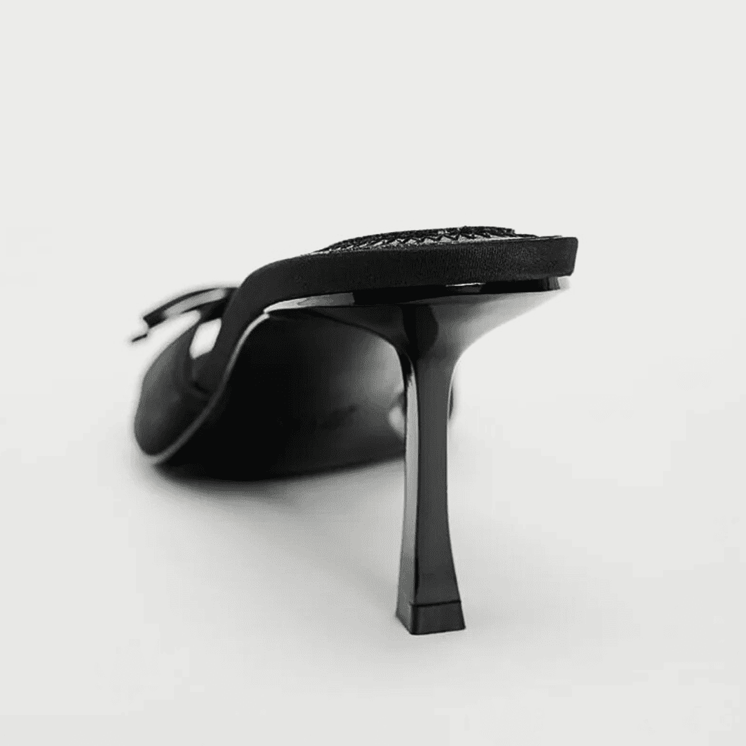 Noir Elegance Mesh Mules - Glowletix Inc.
