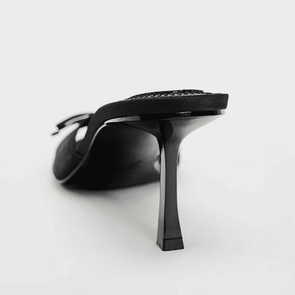 Noir Elegance Mesh Mules - Glowletix Inc.