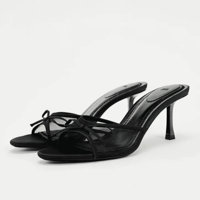 Noir Elegance Mesh Mules - Glowletix Inc.