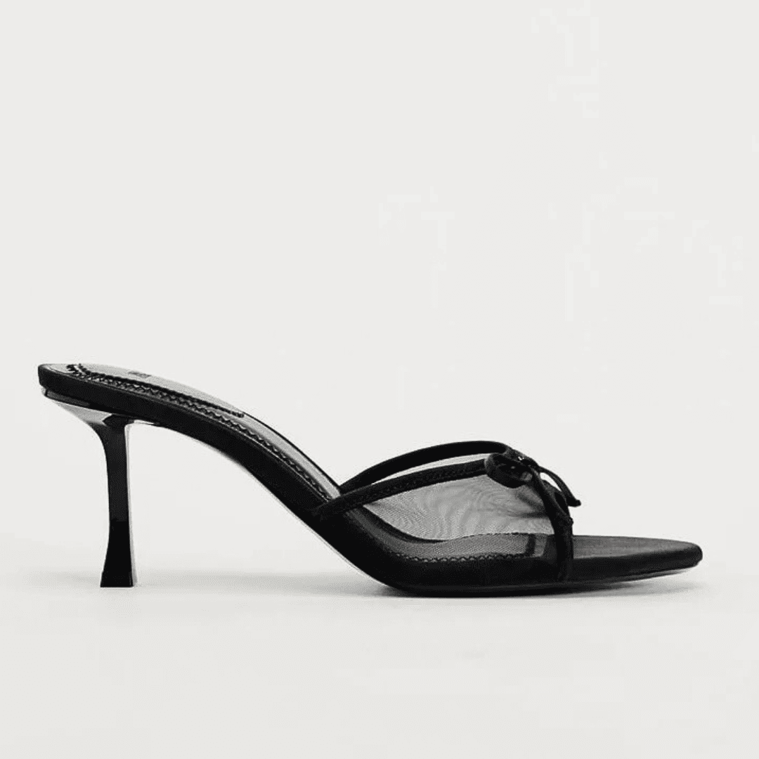Noir Elegance Mesh Mules - Glowletix Inc.