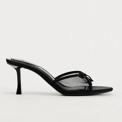 Noir Elegance Mesh Mules - Glowletix Inc.