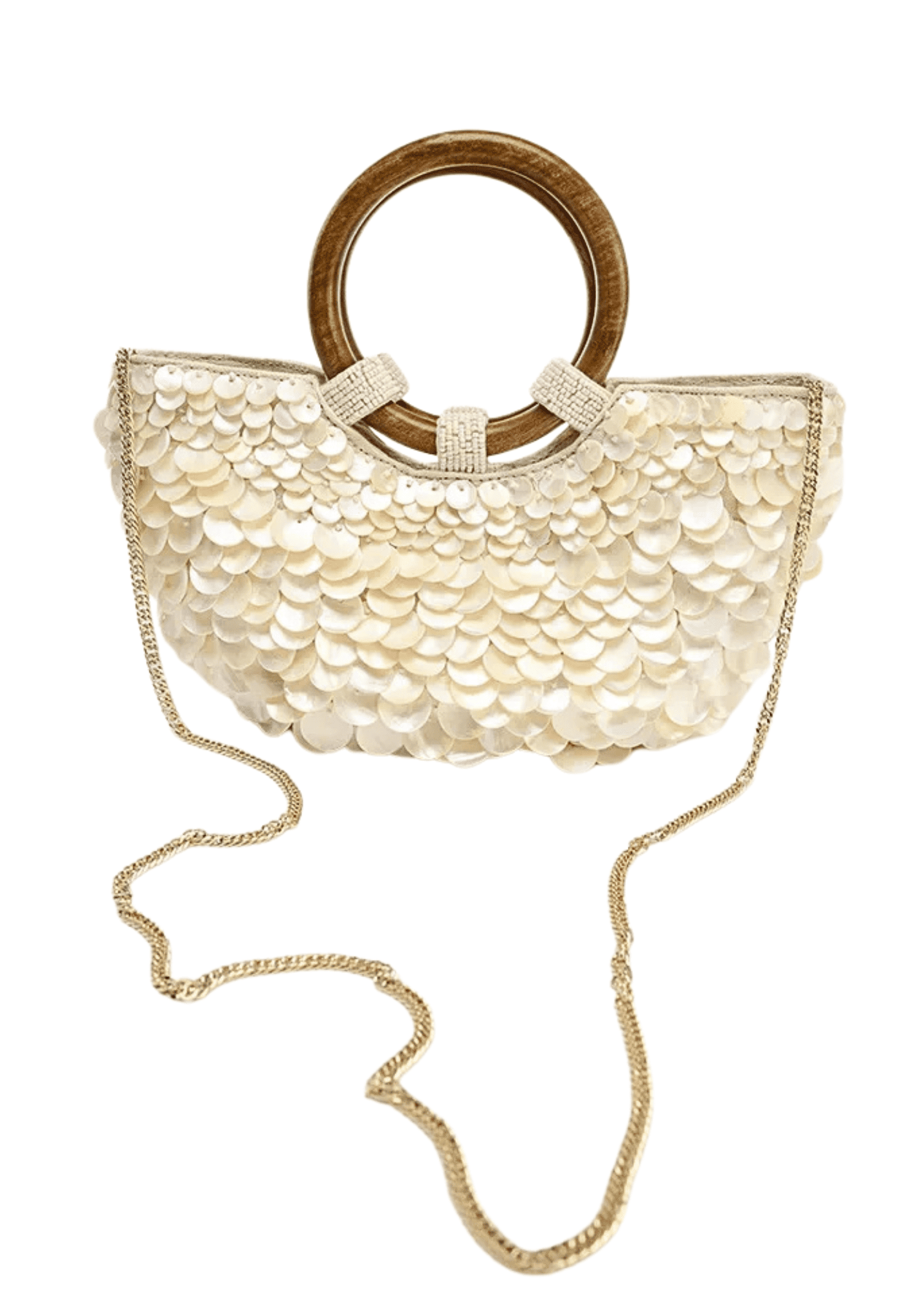 Pearl & Seashell Woven Handbag - Glowletix Inc.