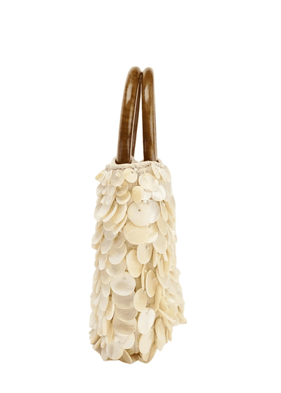 Pearl & Seashell Woven Handbag - Glowletix Inc.