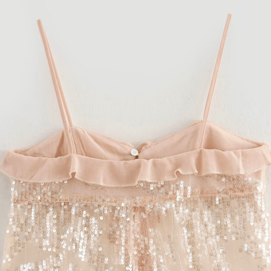 Sequin Tie - Front Cami Top - Glowletix Inc.