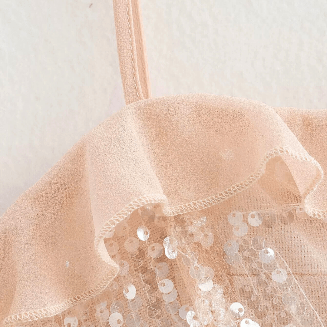Sequin Tie - Front Cami Top - Glowletix Inc.
